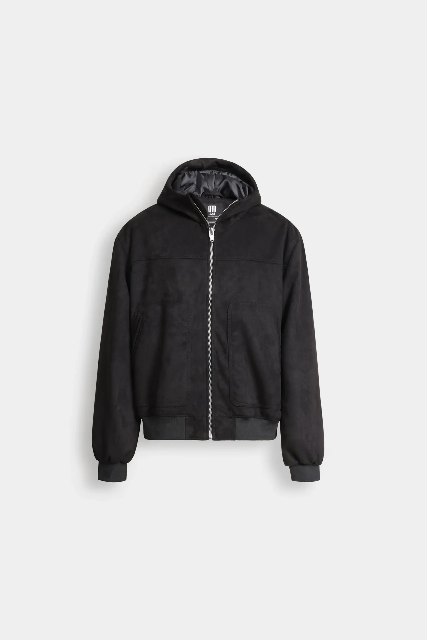 Suede Jacket with Hood